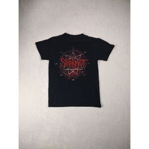 SLIPKNOT T Rock Shirt Black Dual Sided Logo Size S